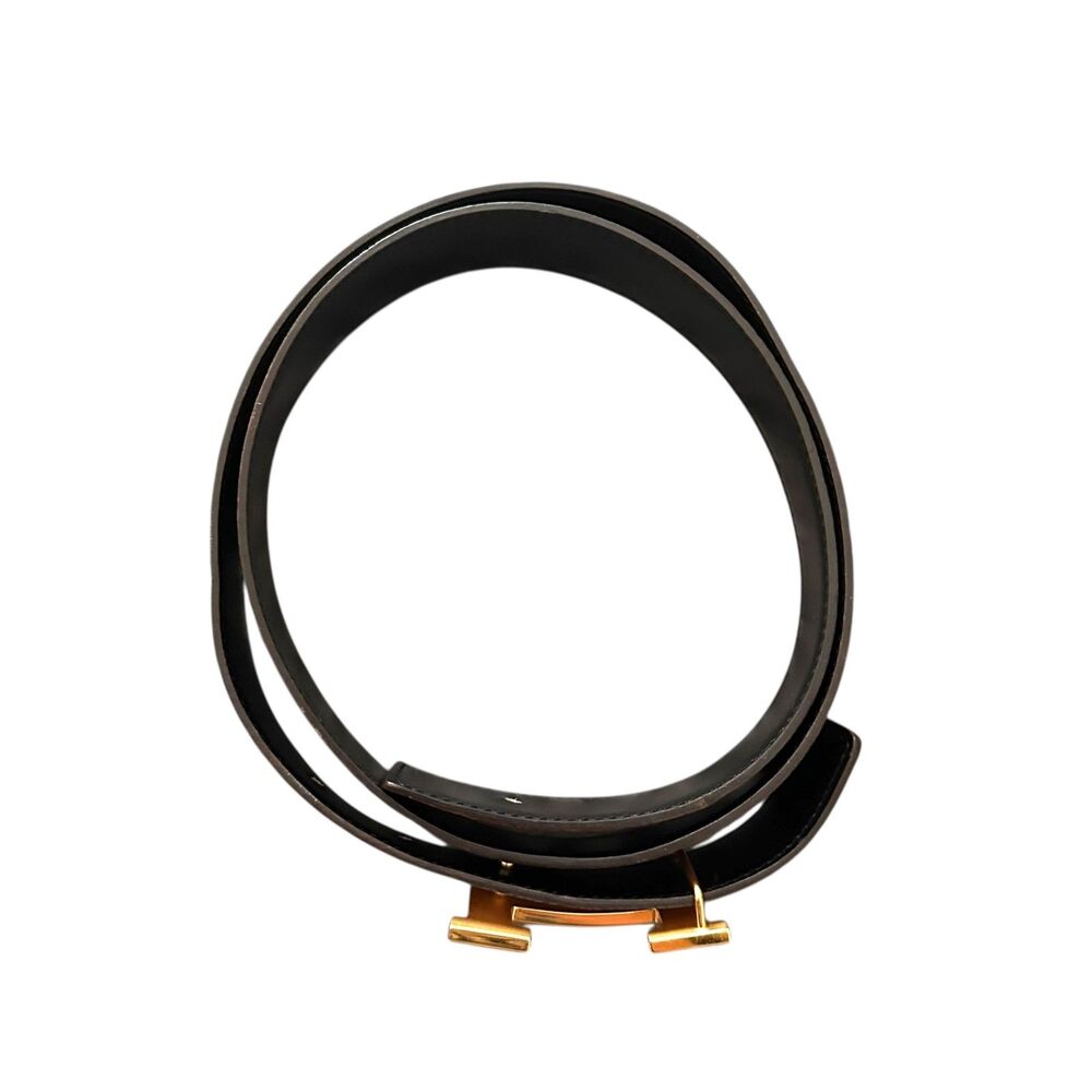 HERMES Reversible Leather 32 mm H Belt Brown Black - Picture 4 of 7